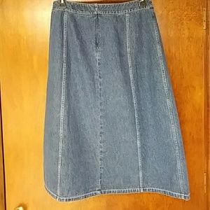 Norton Studio Petites Denim Midi/Maxi Skirt